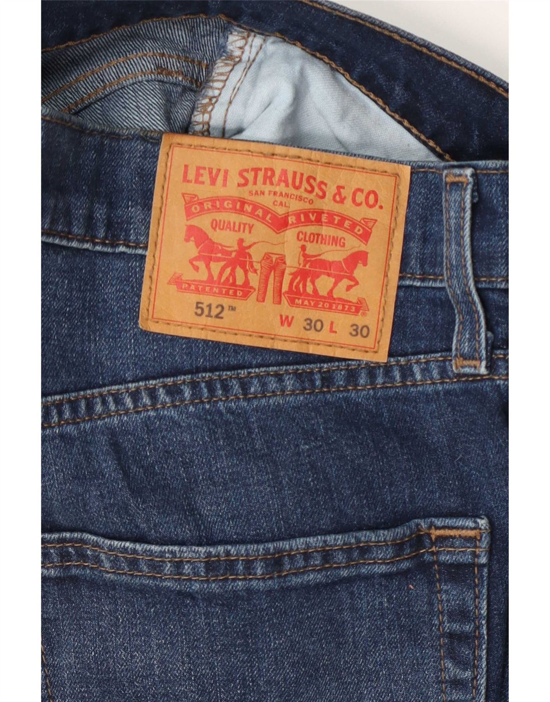 Мужские зауженные джинсы Levi's 512 W30 L30 синие