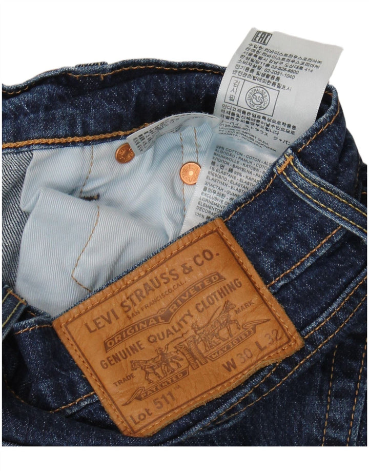 Женские джинсы Levi's 511 Slim W30 L32 Темно-синие, хлопок