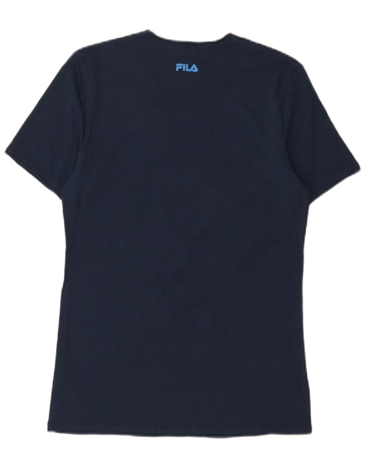 Fila Мужская футболка Top Small Темно-синяя хлопковая