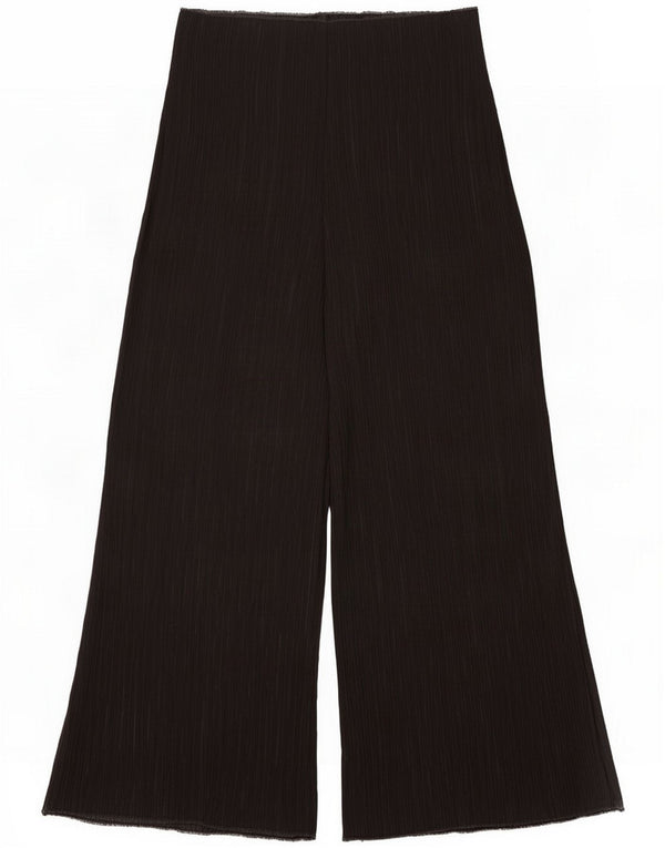 Zara Женские повседневные брюки с широкими штанинами, средний W28 L35, черный полиэстер