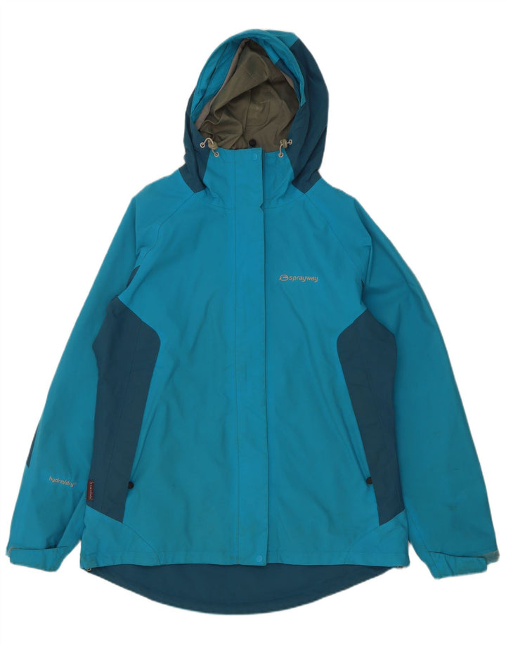 Женская дождевик с капюшоном Sprayway UK 12, средний синий, полиамид с цветными блоками