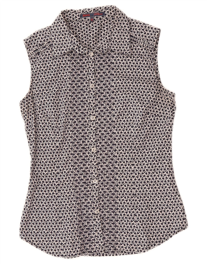 Женская блузка-рубашка без рукавов Les Copains IT 42 Medium Navy Blue Heart