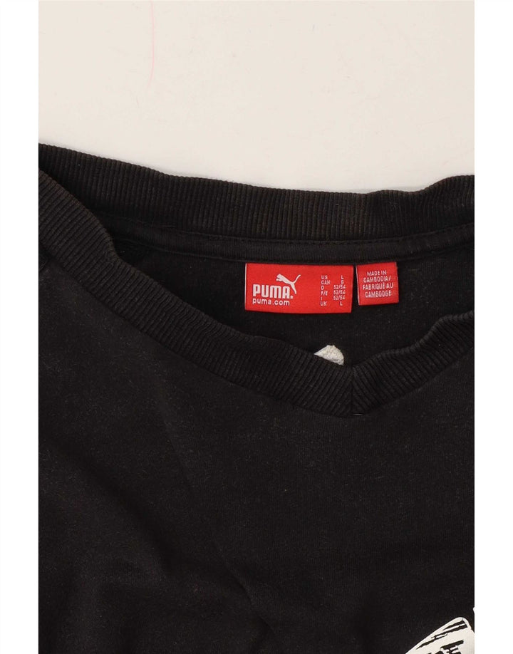 Мужская футболка с рисунком Puma, большая, серая