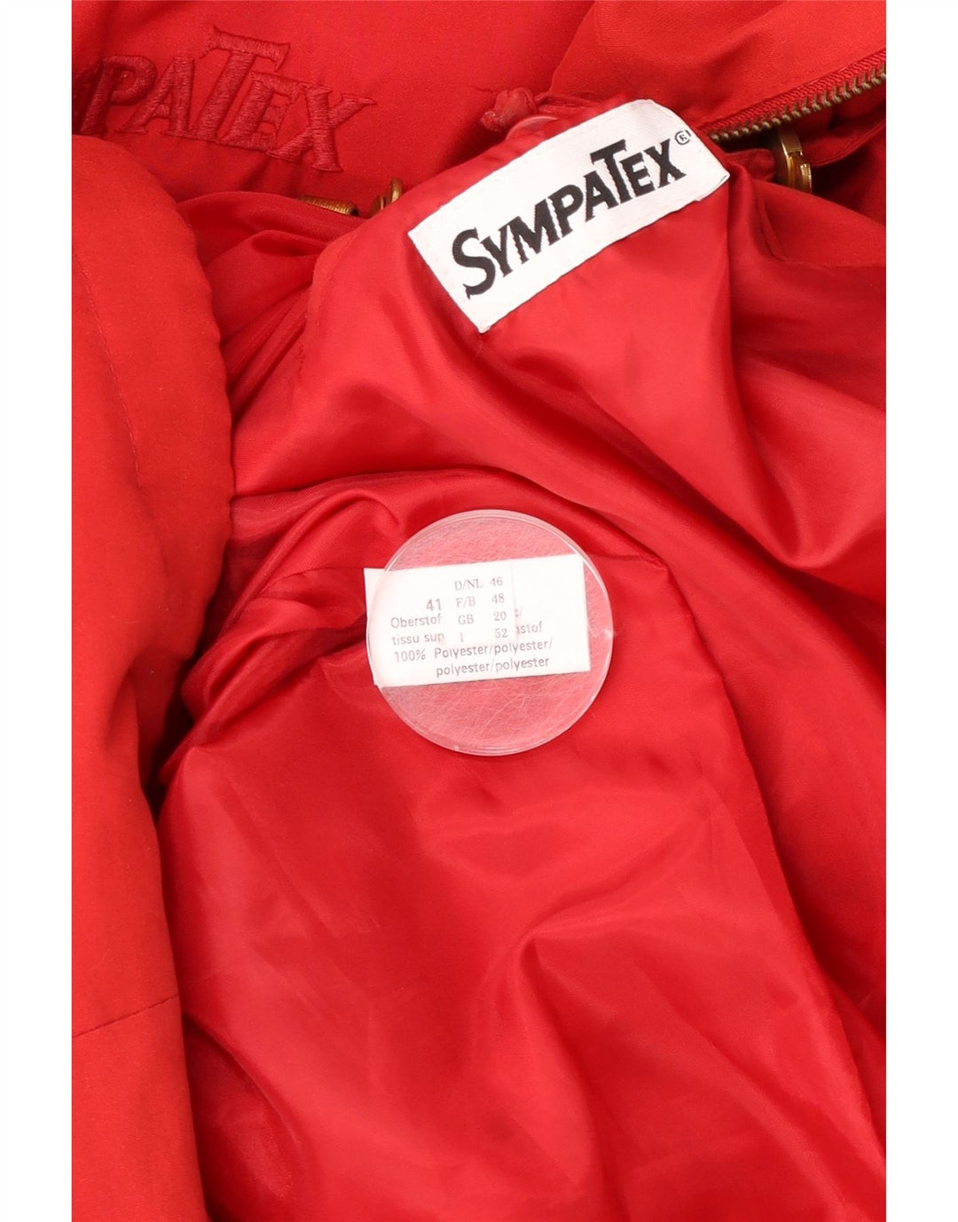 Женская ветровка большого размера с капюшоном Sympatex UK 20 2XL, красный полиэстер