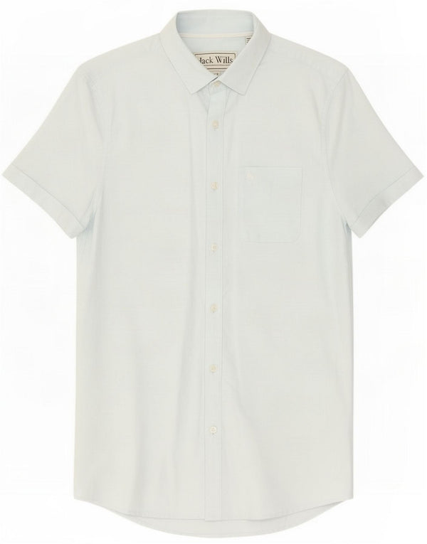 Мужская рубашка с коротким рукавом Jack Wills XS, синяя хлопок