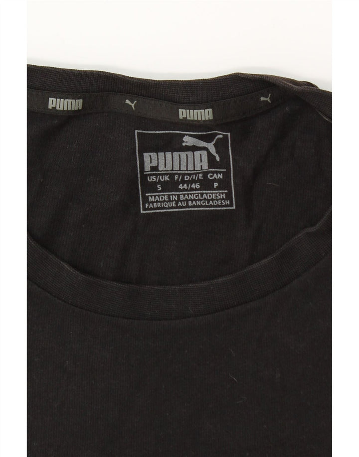 Мужская футболка с рисунком Puma, маленькая, черная