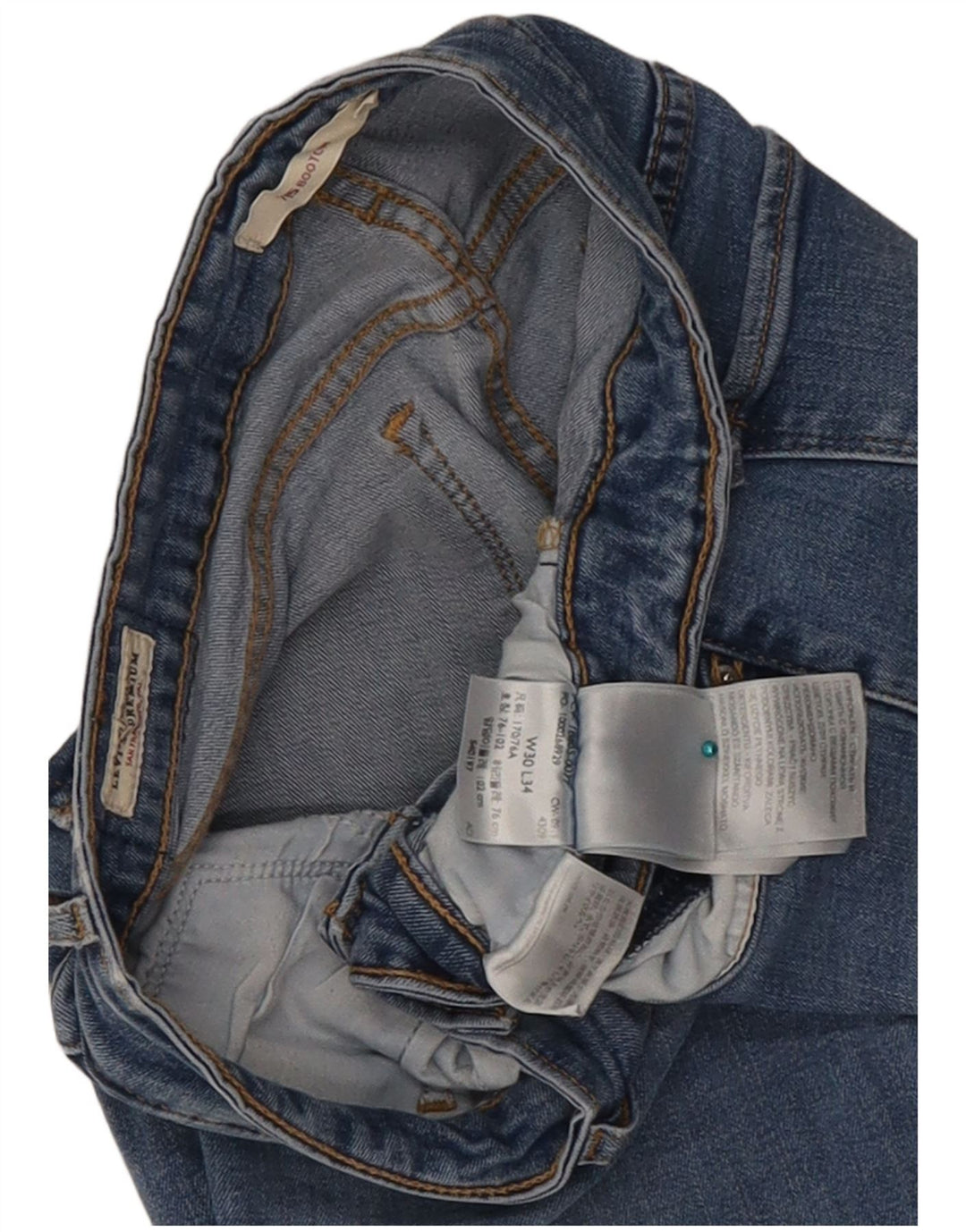 Женские джинсы Levi's 715 Bootcut W30 L27 синие, хлопок