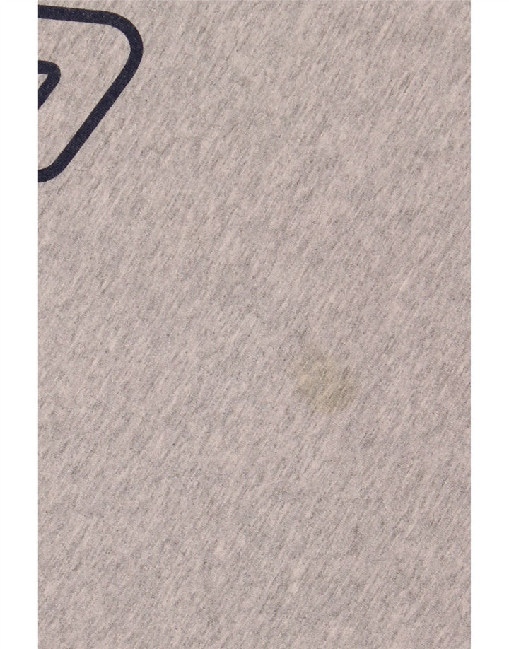 Мужская футболка с рисунком FILA, хлопковый топ среднего серого цвета