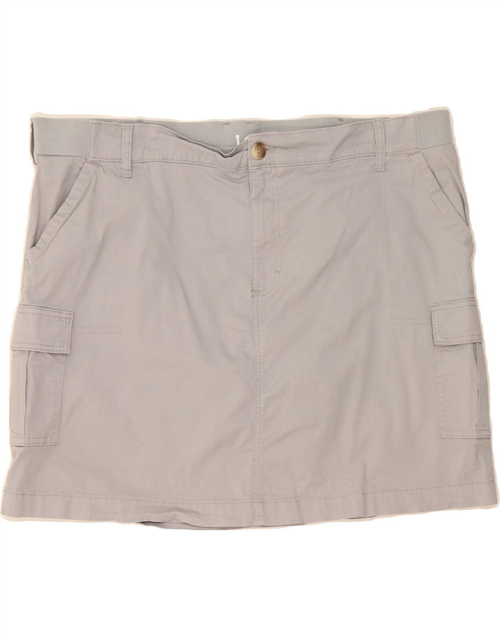 LEE Womens Regular Fit Skort US 22 3XL W44 Grey Cotton Vintage Lee and Second-Hand Lee from Messina Hembry 