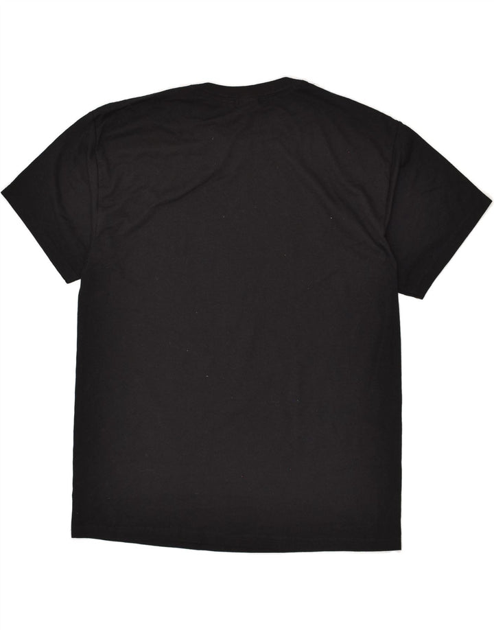 VINTAGE Mens Graphic T-Shirt Top Large Black Cotton Vintage Vintage and Second-Hand Vintage from Messina Hembry 
