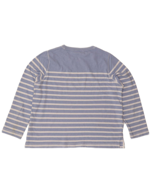 Женский топ Marks & Spencer с длинным рукавом, Великобритания, 18 XL, хлопок в синюю полоску