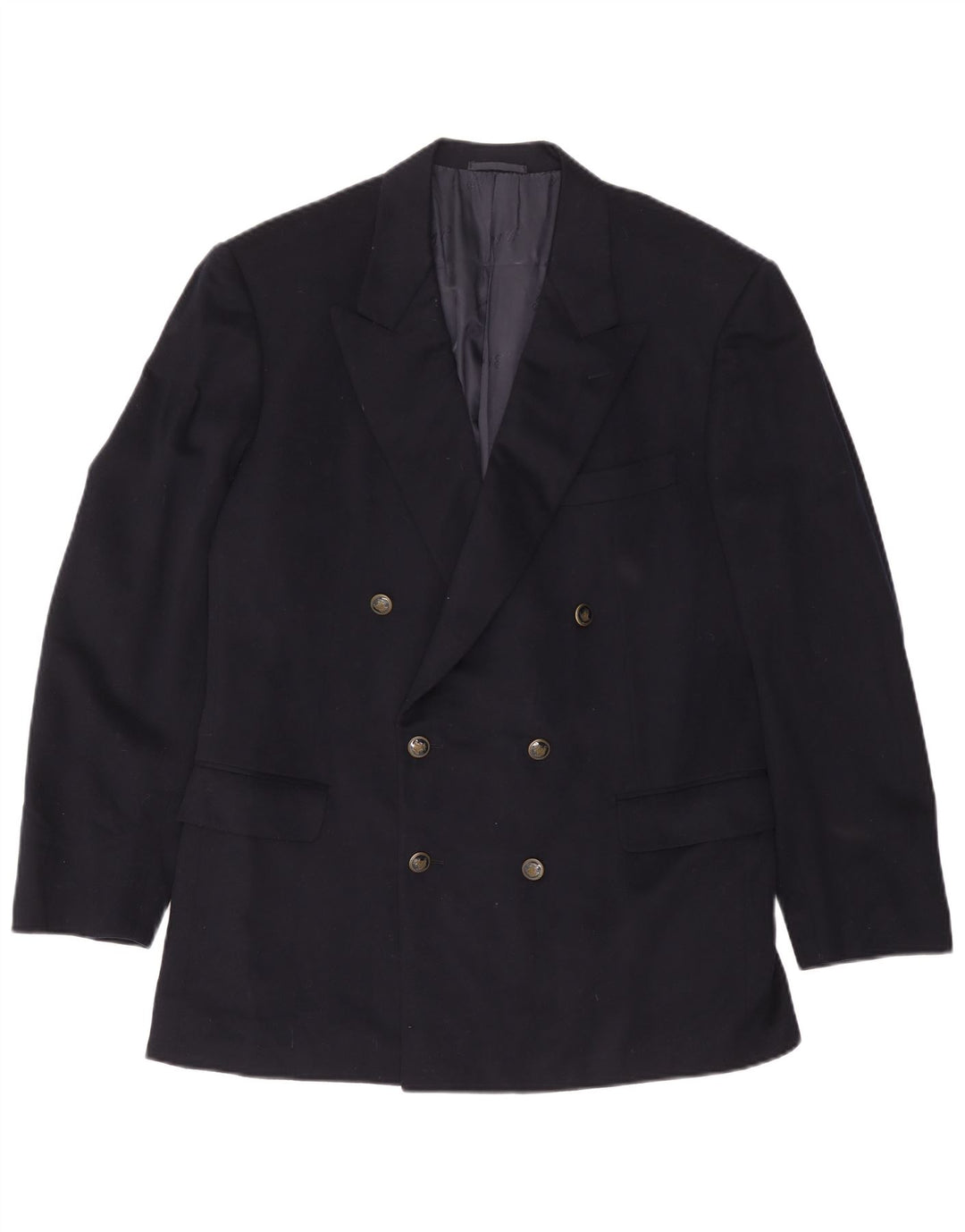 BELVEST Мужской двубортный пиджак IT 52 XL Темно-синий шерстяной