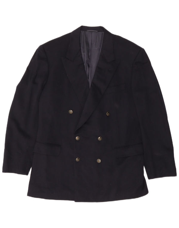 BELVEST Мужской двубортный пиджак IT 52 XL Темно-синий шерстяной