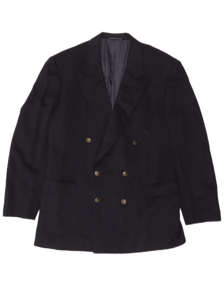 BELVEST Мужской двубортный пиджак IT 52 XL Темно-синий шерстяной