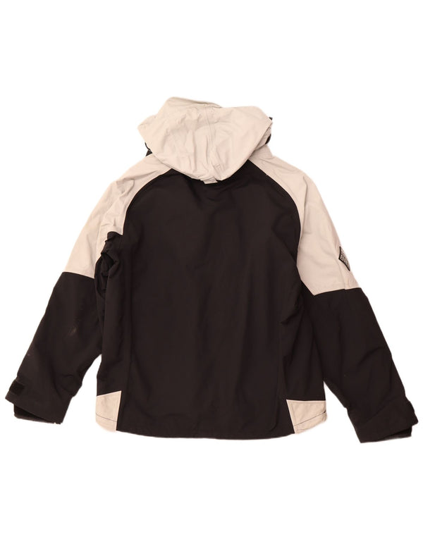 Мужская дождевик Musto с капюшоном UK 40, большой черный полиамид с цветными блоками