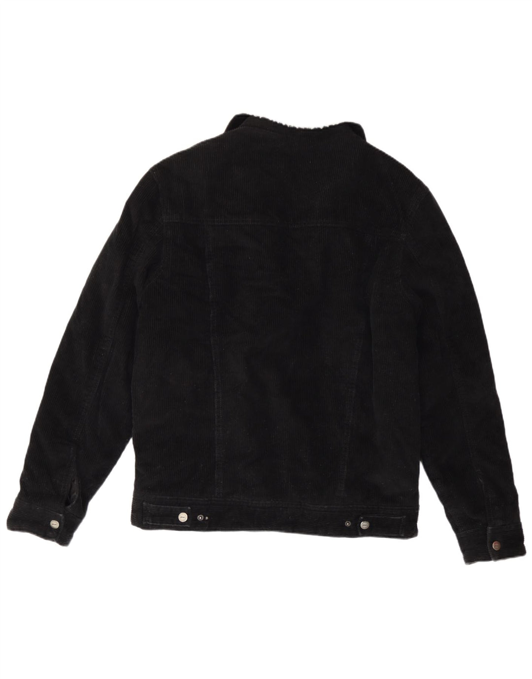 Мужская вельветовая куртка Zara Sherpa UK 38, средний черный хлопок