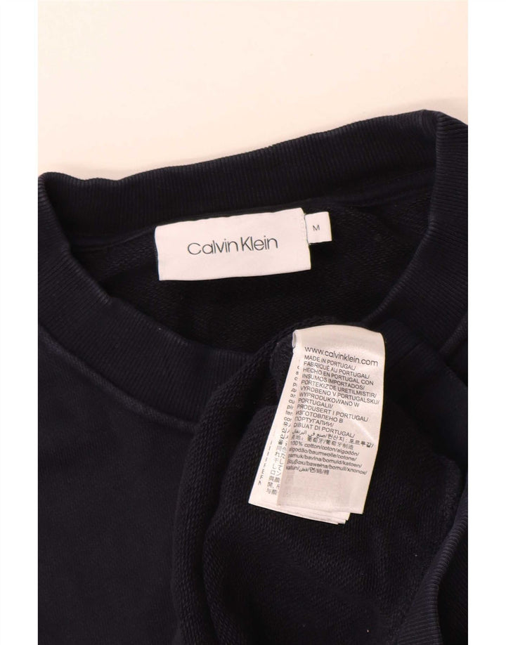 Мужской свитшот с рисунком Calvin Klein, средний темно-синий с цветными блоками