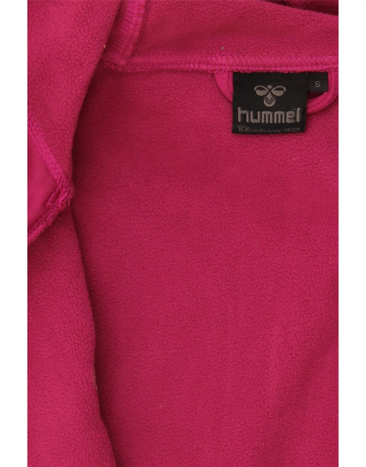 HUMMEL Womens Zip Hoodie Sweater UK 10 Small Pink Polyester Vintage Hummel and Second-Hand Hummel from Messina Hembry 