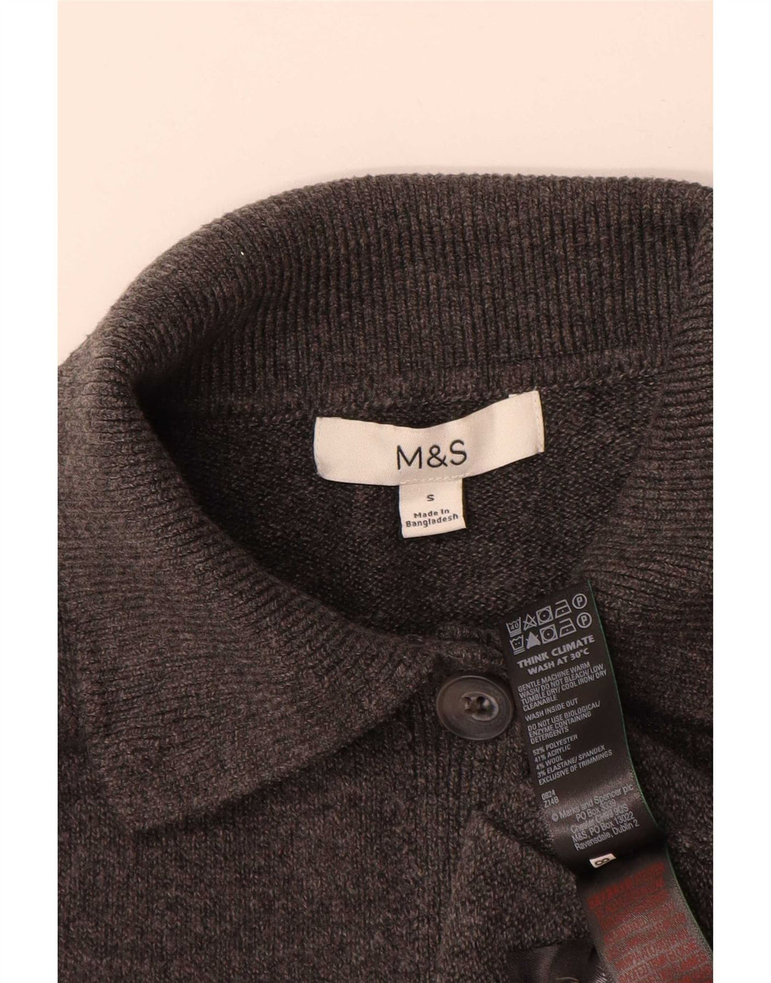 Женский кардиган Marks & Spencer UK 10, маленький серый полиэстер