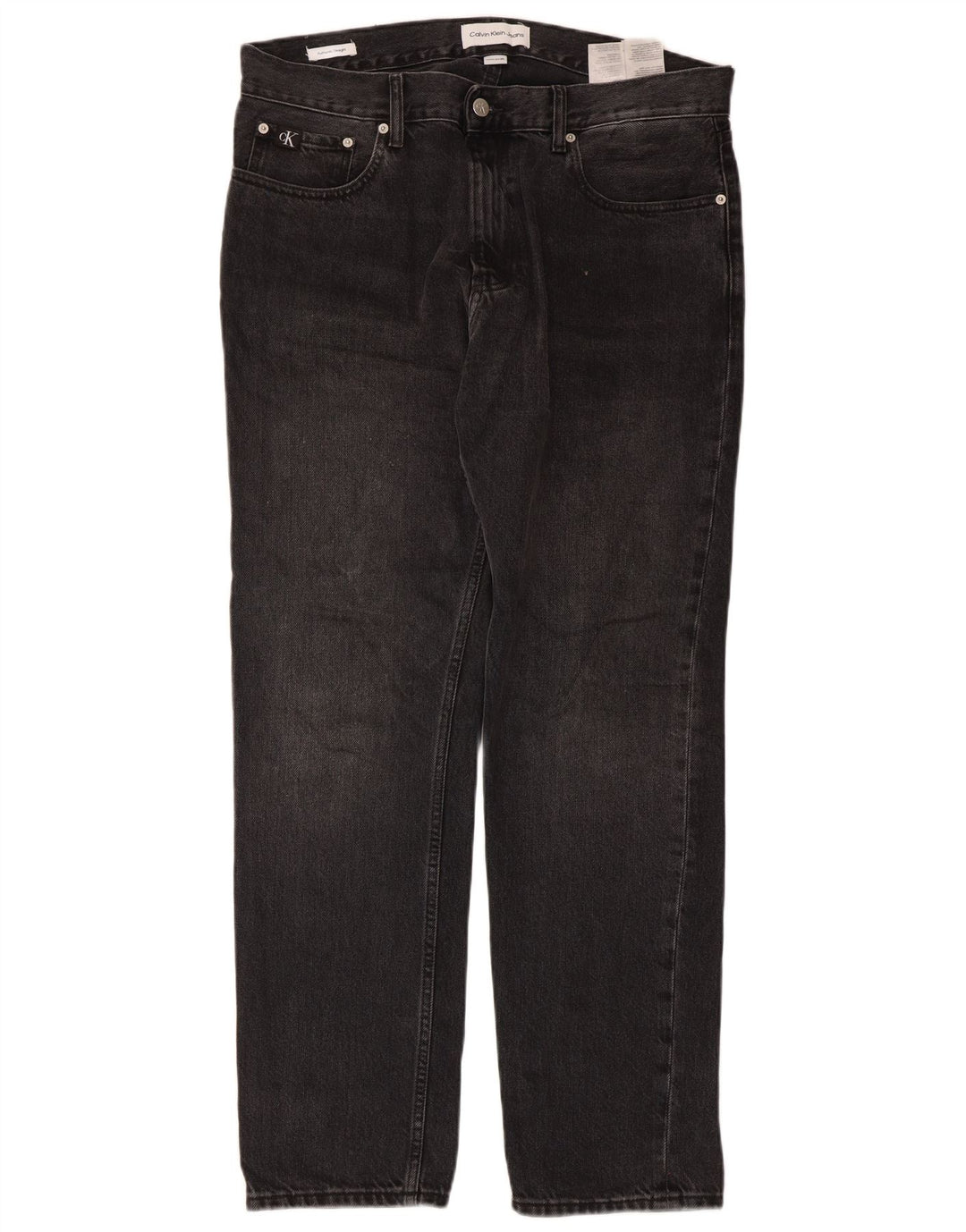 Мужские прямые джинсы Calvin Klein W32 L30, черный хлопок
