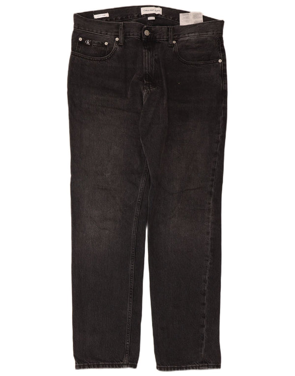 Мужские прямые джинсы Calvin Klein W32 L30, черный хлопок
