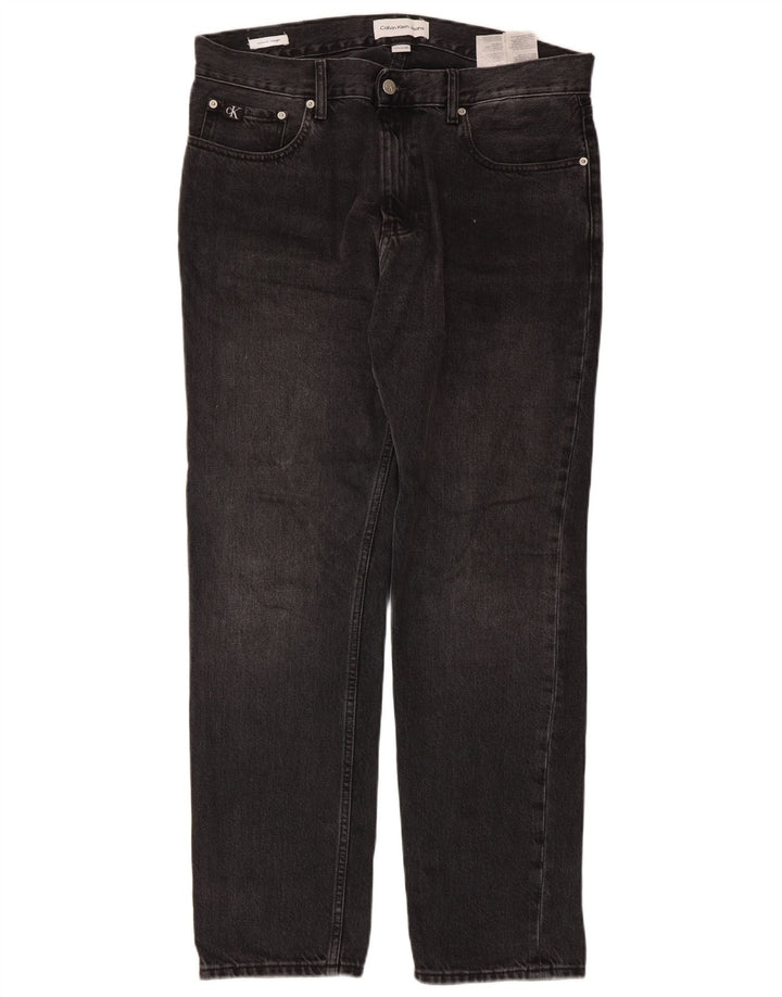 Мужские прямые джинсы Calvin Klein W32 L30, черный хлопок