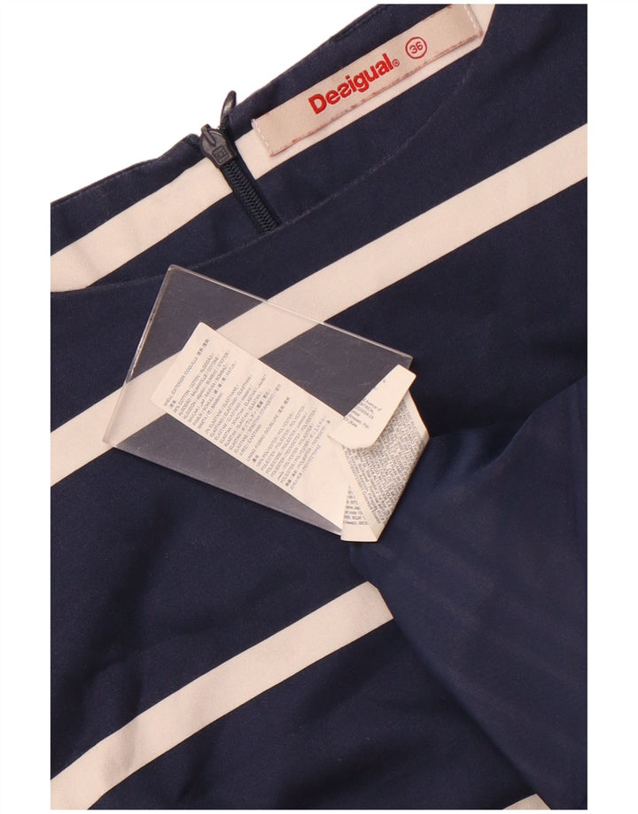 Женское платье-футляр без рукавов Desigual EU 36, маленькое темно-синее в полоску