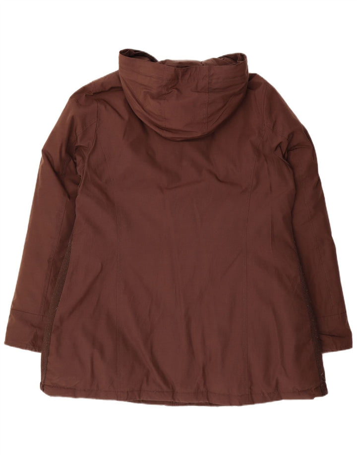 Женское стеганое пальто с капюшоном CANADIAN UK 16, большой коричневый полиэстер