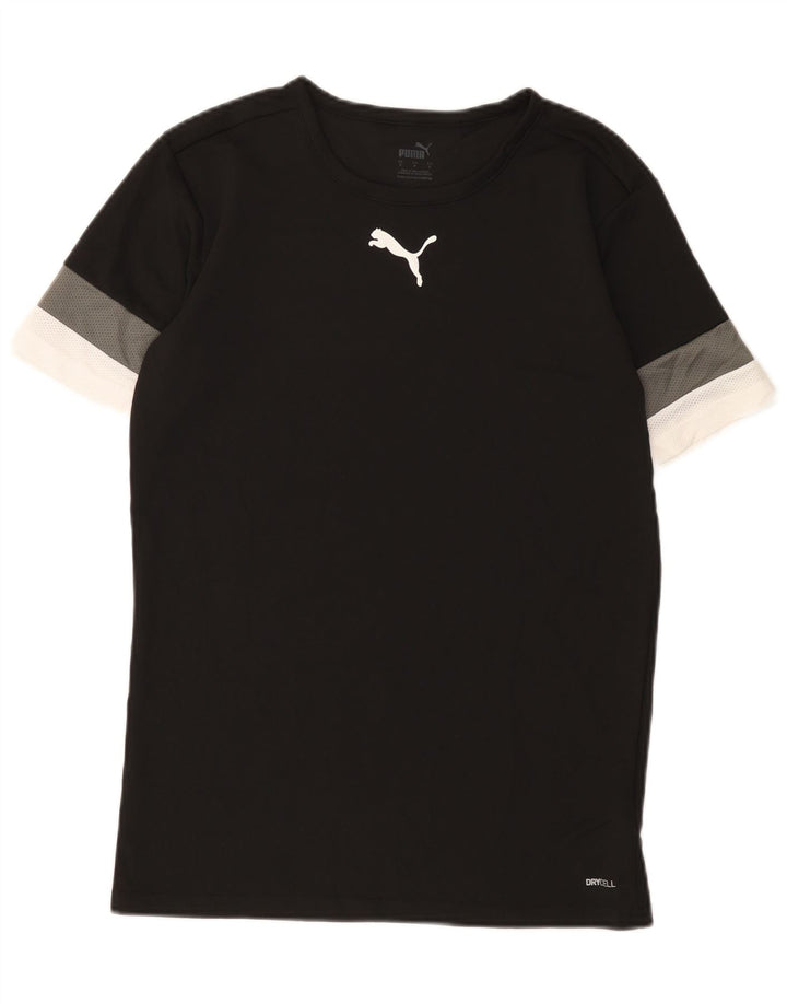 Мужская футболка Puma, маленький черный полиэстер с цветными блоками