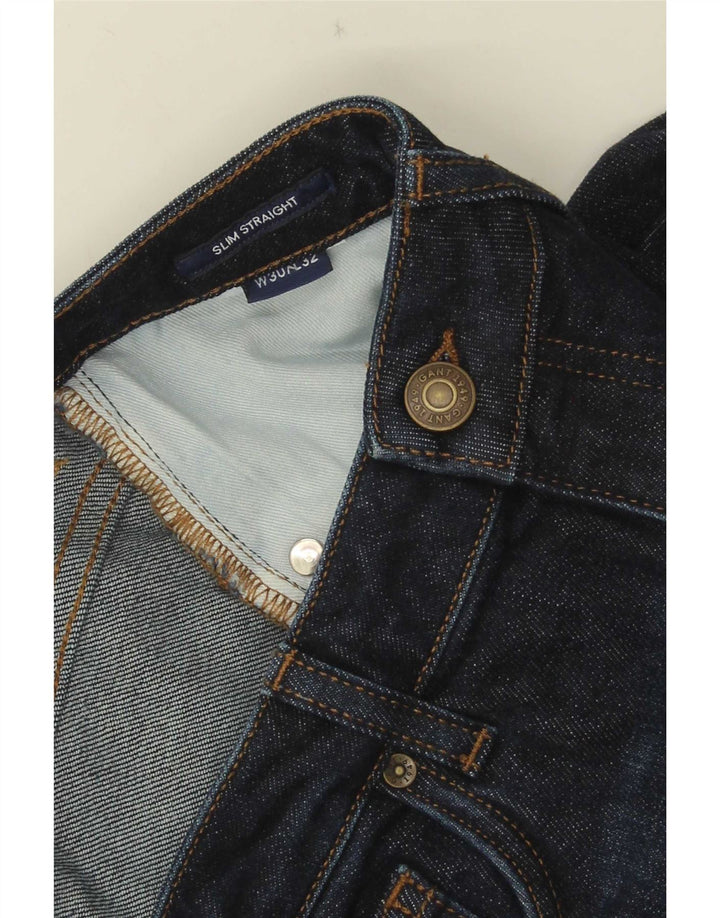 Мужские узкие прямые джинсы Gant W30 L32 темно-синие