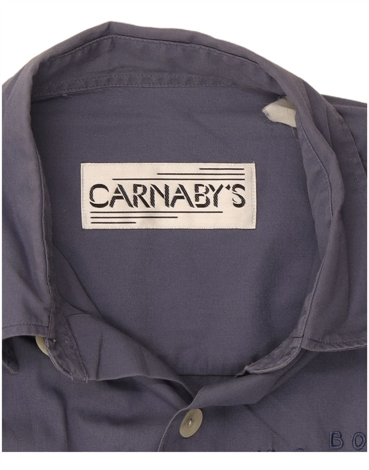 Мужская рубашка с рисунком CARNABY'S, большая, темно-синяя