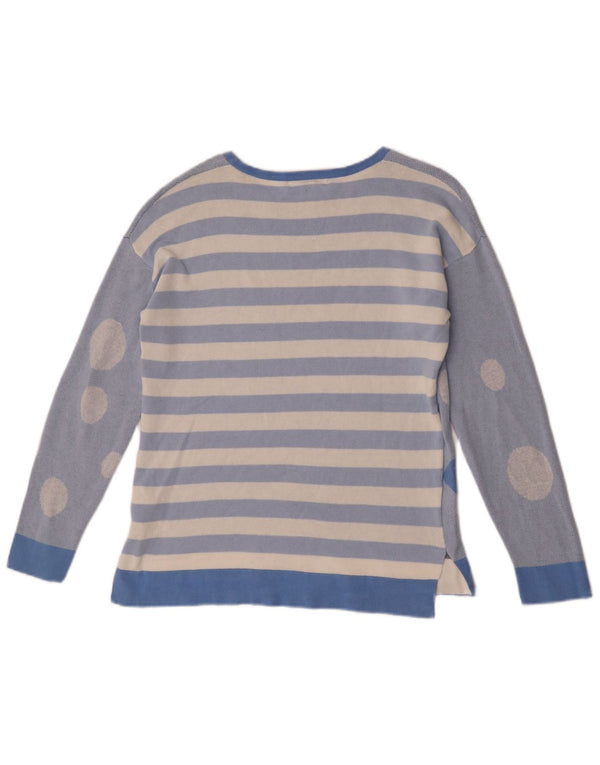 Женский свободный джемпер с вырезом «лодочка» White Stuff UK 6 XS в синюю полоску