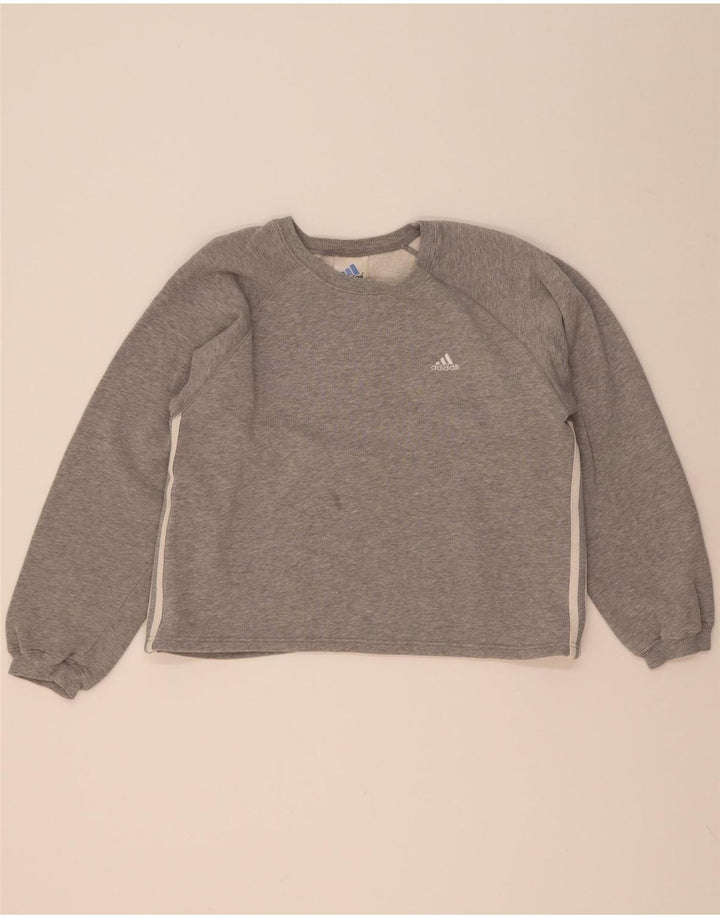 Женский свитер Adidas UK 14, хлопковый средний серый цвет