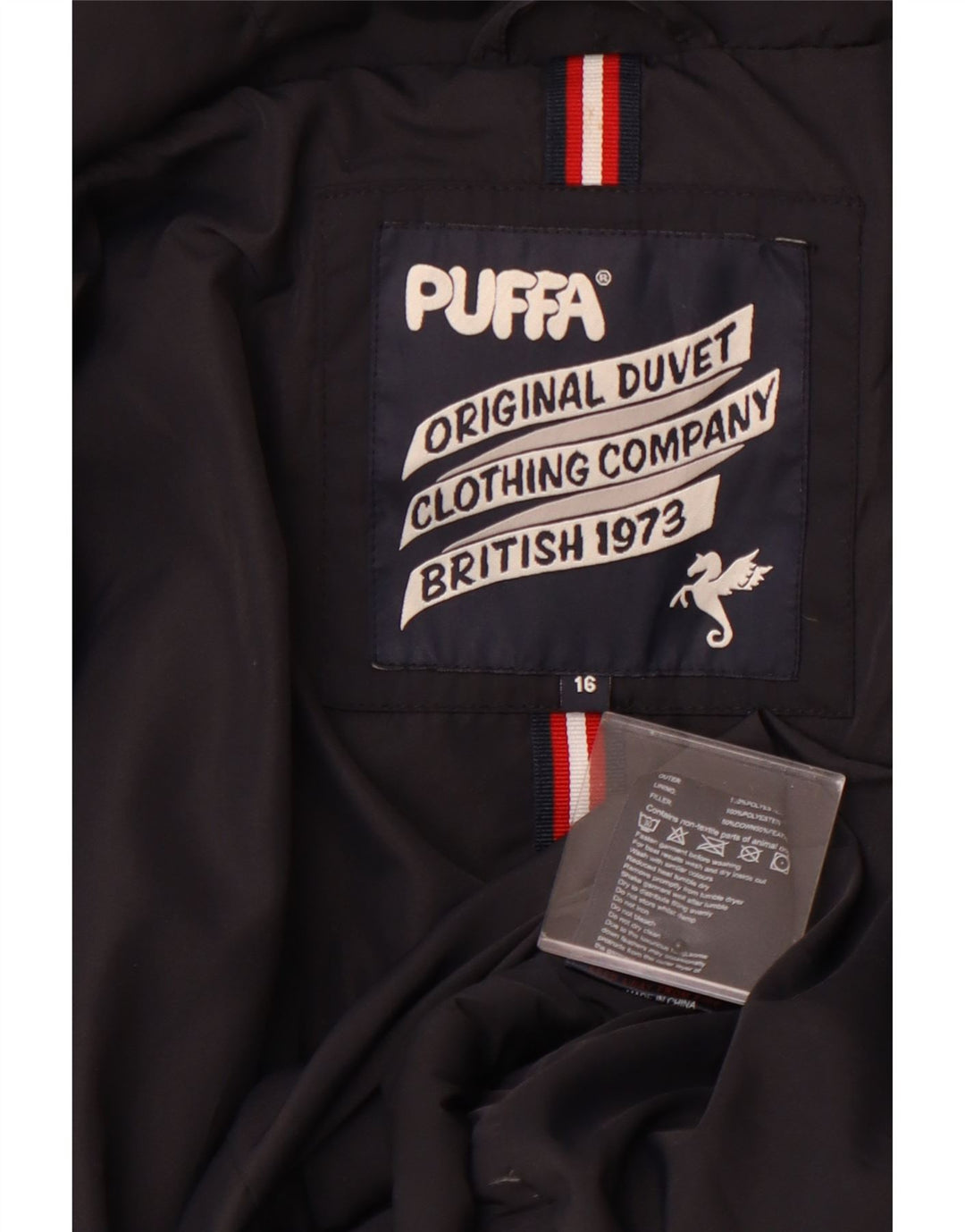 Женская стеганая куртка PUFFA UK 16, большая, черная, полиэстер