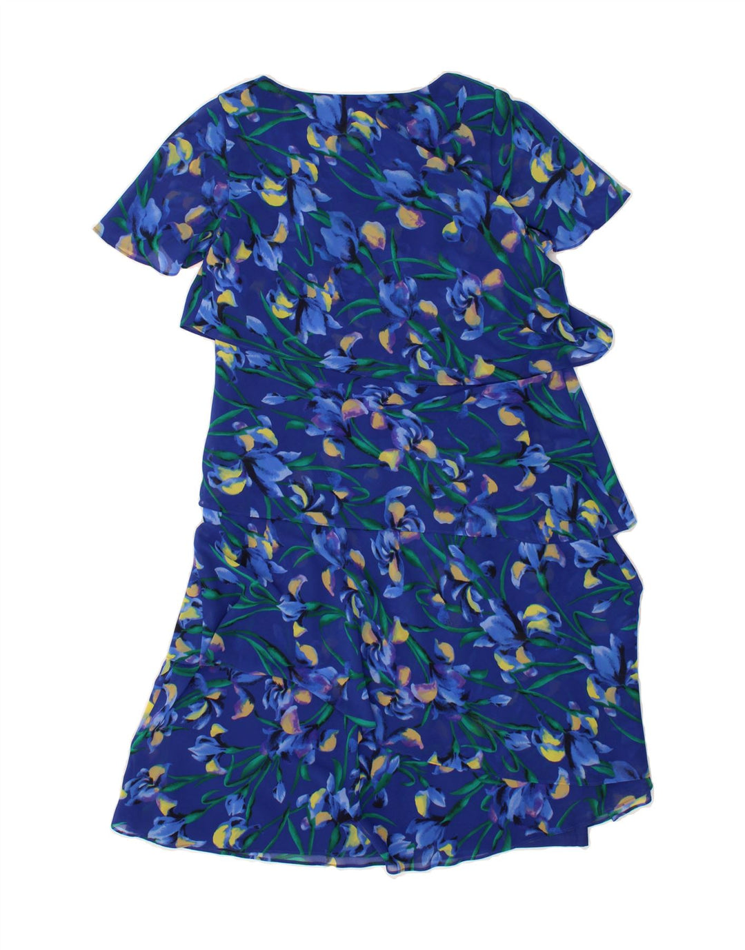 JACQUES VERT Womens Peplum Dress UK 10 Small  Blue Floral Polyester Vintage Jacques Vert and Second-Hand Jacques Vert from Messina Hembry 