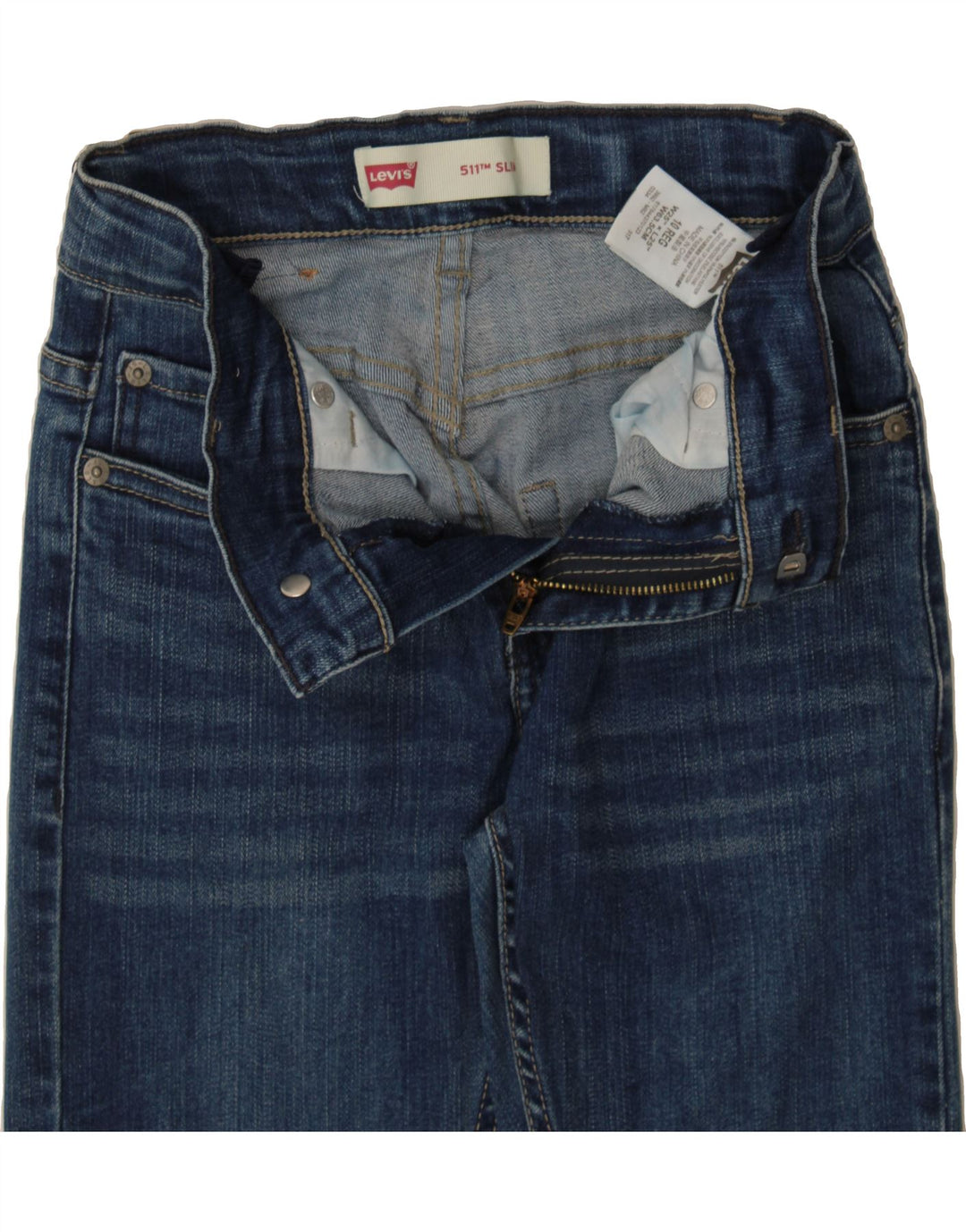 LEVI'S Boys 511 Slim Jeans 9-10 Years W25 L25 Blue Cotton Vintage Levi's and Second-Hand Levi's from Messina Hembry 