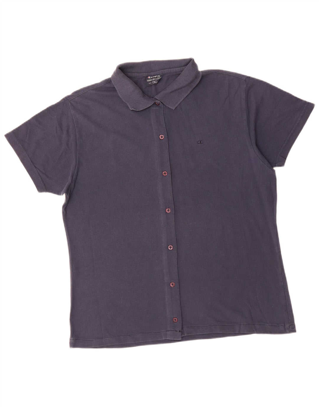 Женская блузка-рубашка с коротким рукавом CHAMPION UK 18 XL Темно-синяя