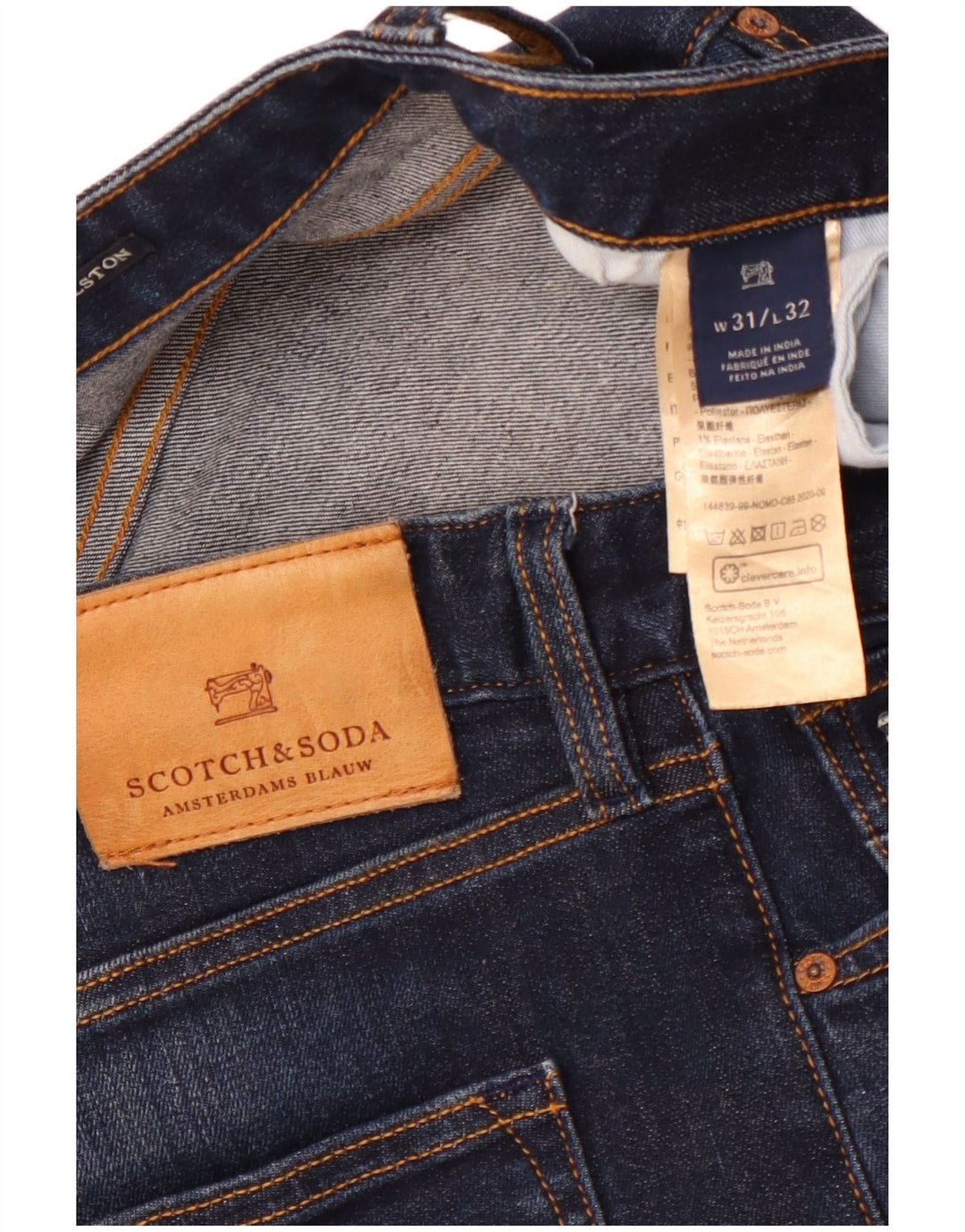 Мужские зауженные джинсы SCOTCH & SODA Ralston W31 L32, темно-синий хлопок