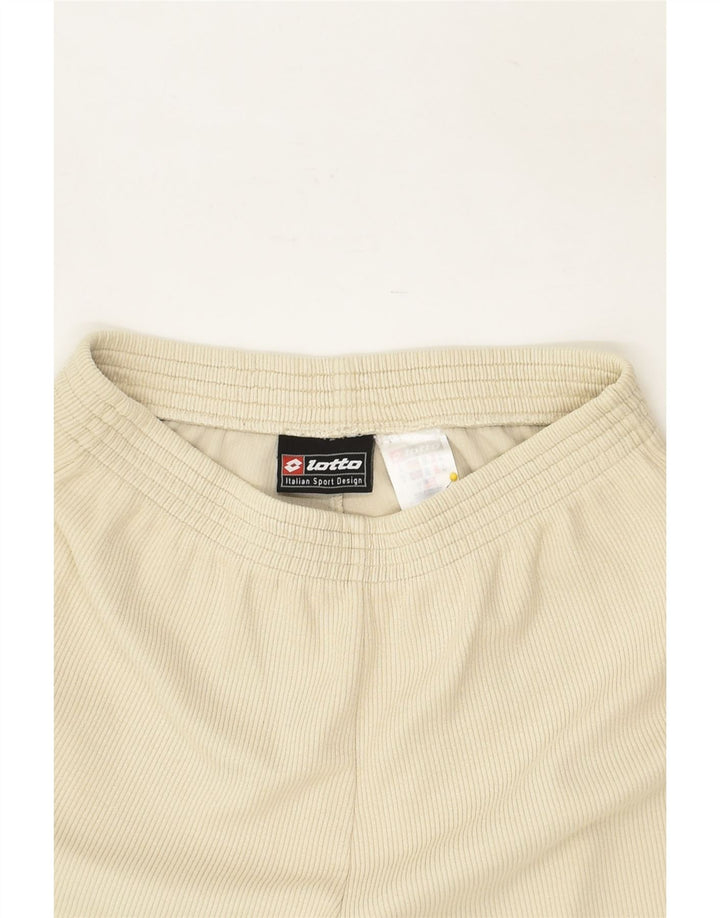 LOTTO Womens Tracksuit Trousers UK 14 Medium Beige | Vintage Lotto | Thrift | Second-Hand Lotto | Used Clothing | Messina Hembry 