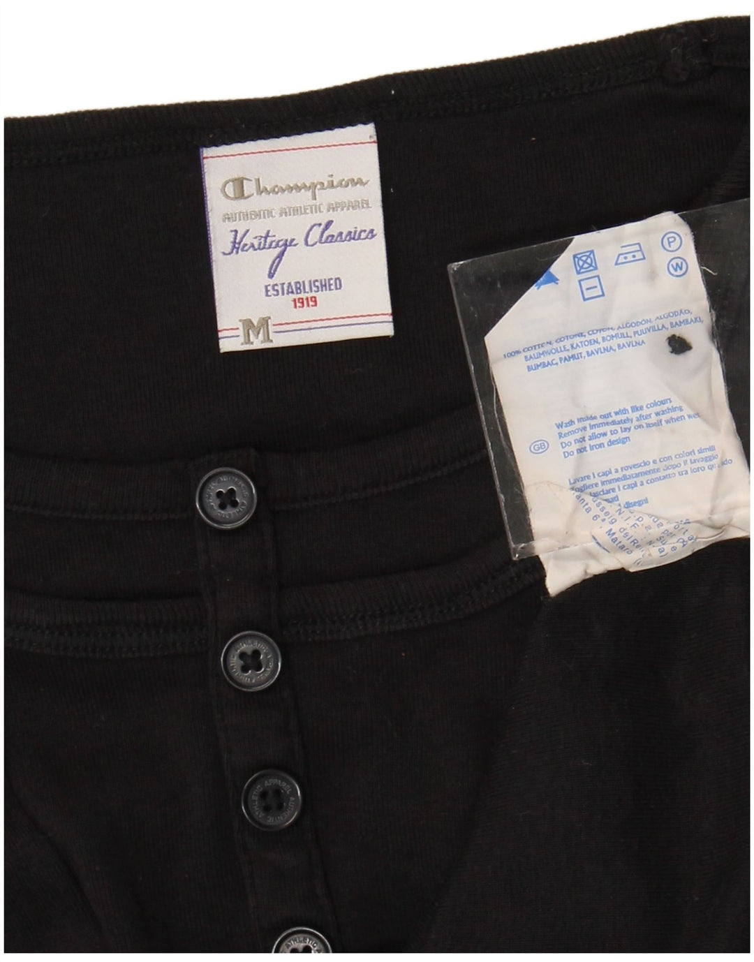 Женский топ Champion Heritage Classics с длинным рукавом, Великобритания 12, средний размер, черный хлопок