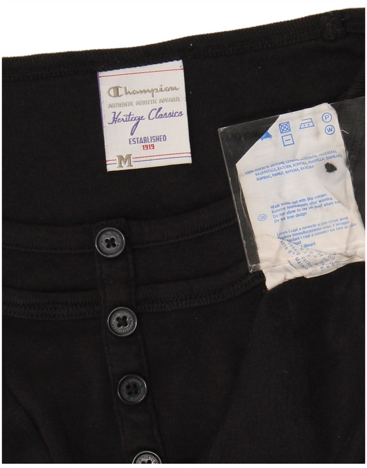 Женский топ Champion Heritage Classics с длинным рукавом, Великобритания 12, средний размер, черный хлопок