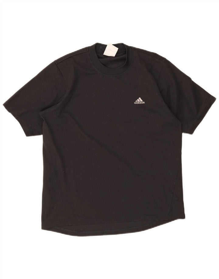Мужская футболка Adidas Top UK 36/38, маленькая, черная, полиэстер