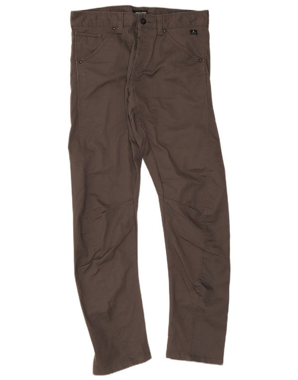 Мужские повседневные брюки-бананы Jack & Jones W32 L34 серые из полиэстера