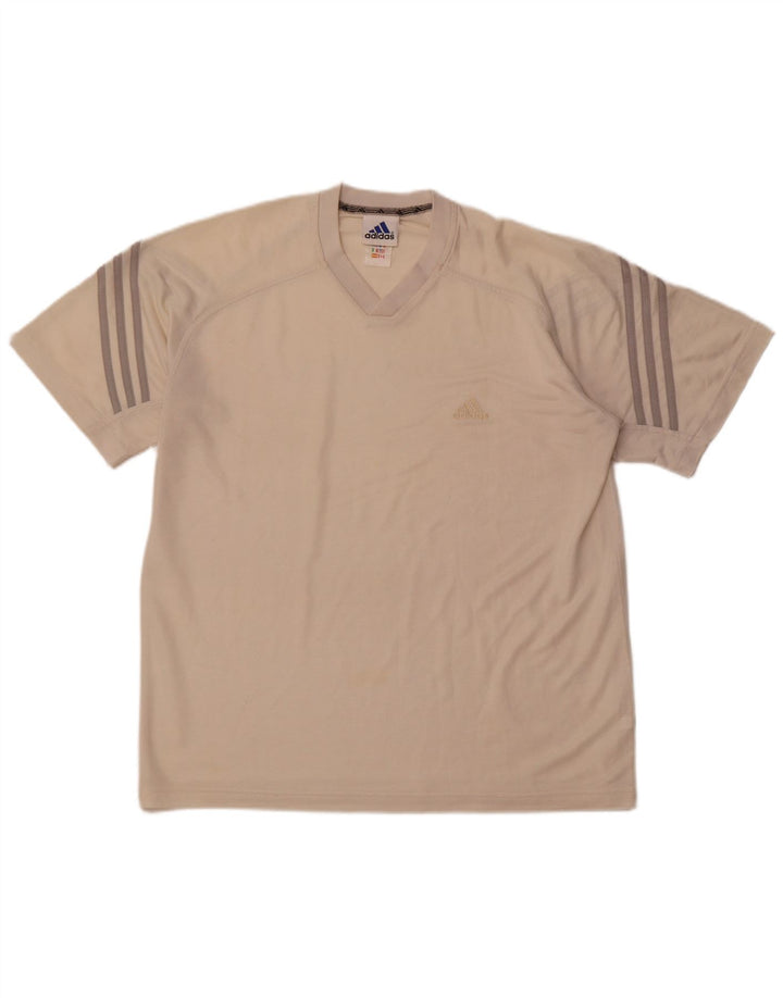 Мужская футболка ADIDAS Top UK 42/44, большая, бежевая, полиэстер