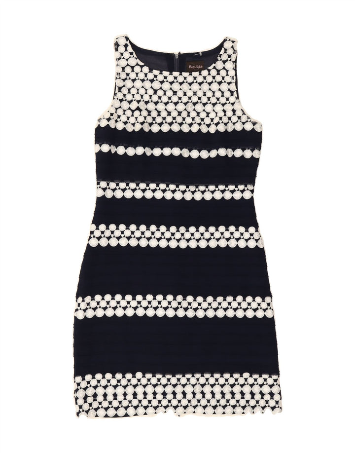 PHASE EIGHT Womens Sheath Dress UK 10 Small  Navy Blue Polka Dot Vintage Phase Eight and Second-Hand Phase Eight from Messina Hembry 