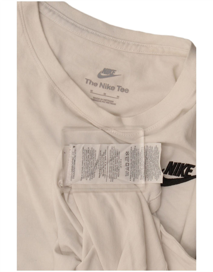 Мужская футболка Nike из хлопка белого цвета среднего размера