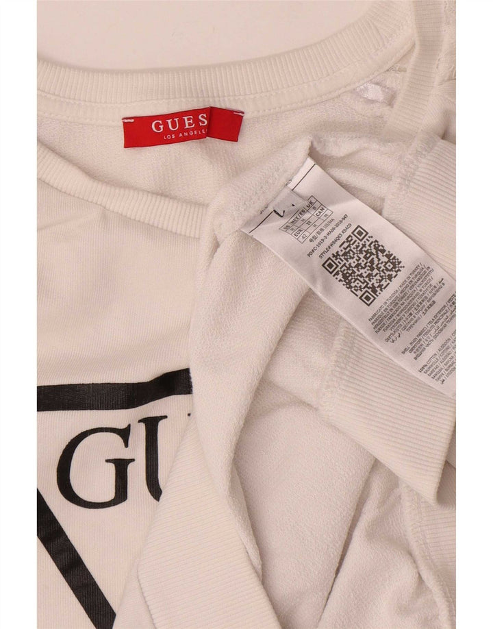 Женский свитер Guess с рисунком UK 8, маленький белый полиамид