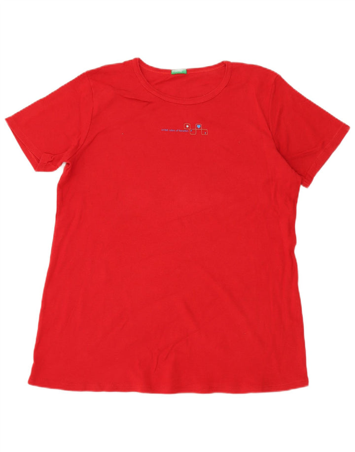 Футболка женская BENETTON Top UK 14 Medium Red
