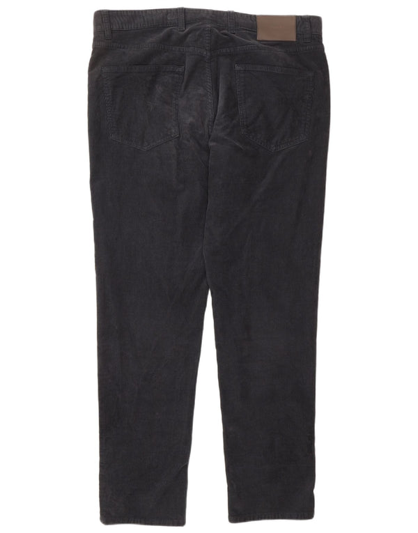 Мужские прямые вельветовые брюки MASSIMO DUTTI EU 44, большие W36 L30, черные