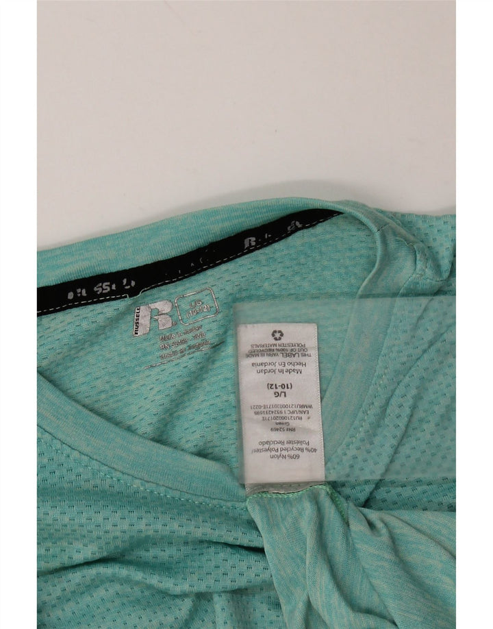 Футболка Dri-Power для мальчиков RUSSELL ATHLETIC, топ 10–11 лет, большой бирюзовый цвет